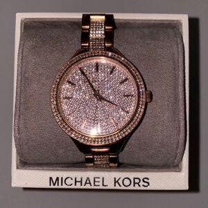 Michael kors rose gold diamond watch